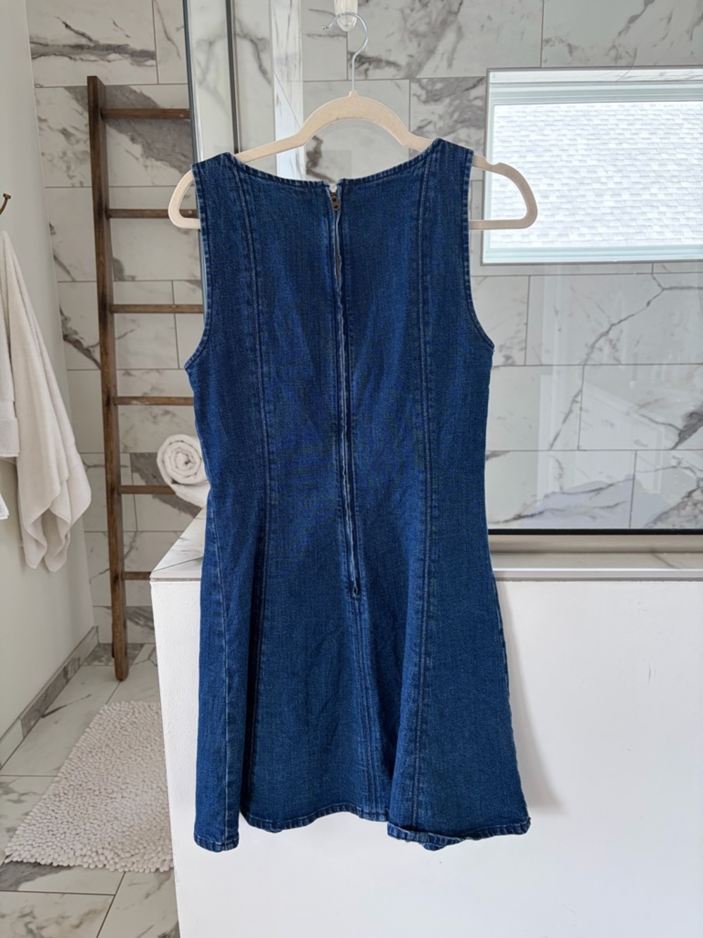 Abercrombie & Fitch Mila Square neck denim dress - Picture 3 of 4